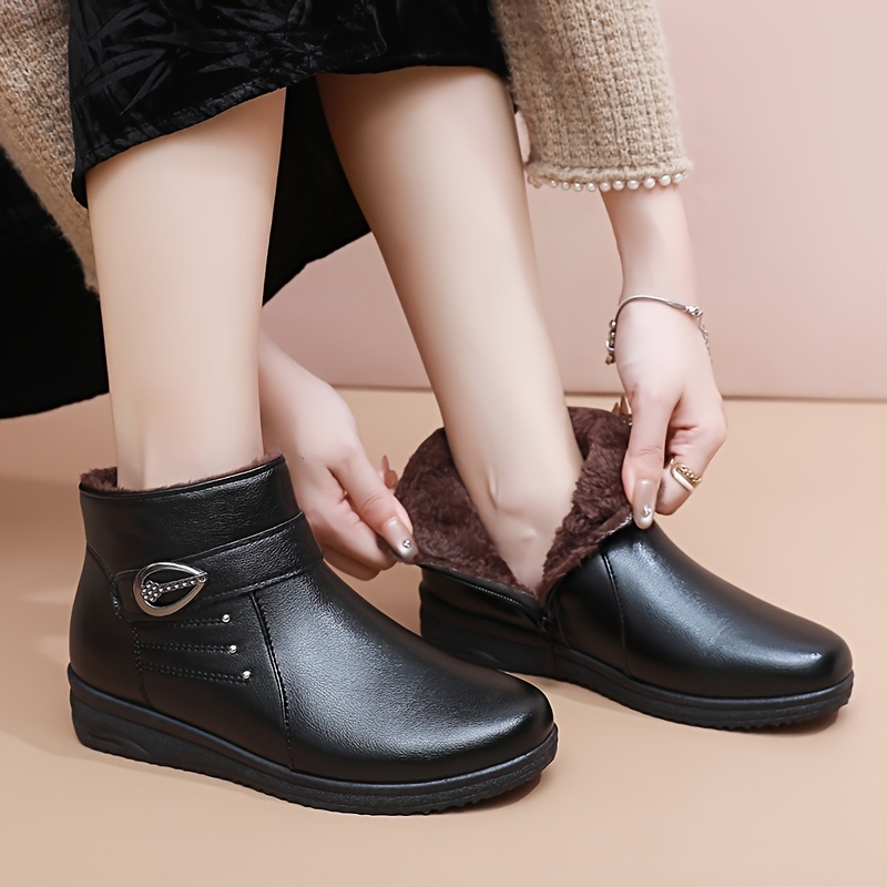 🔥Last Day Promotion 50% OFF - Women's Warm Soft-Sole Non-Slip Genuine Leather Boots