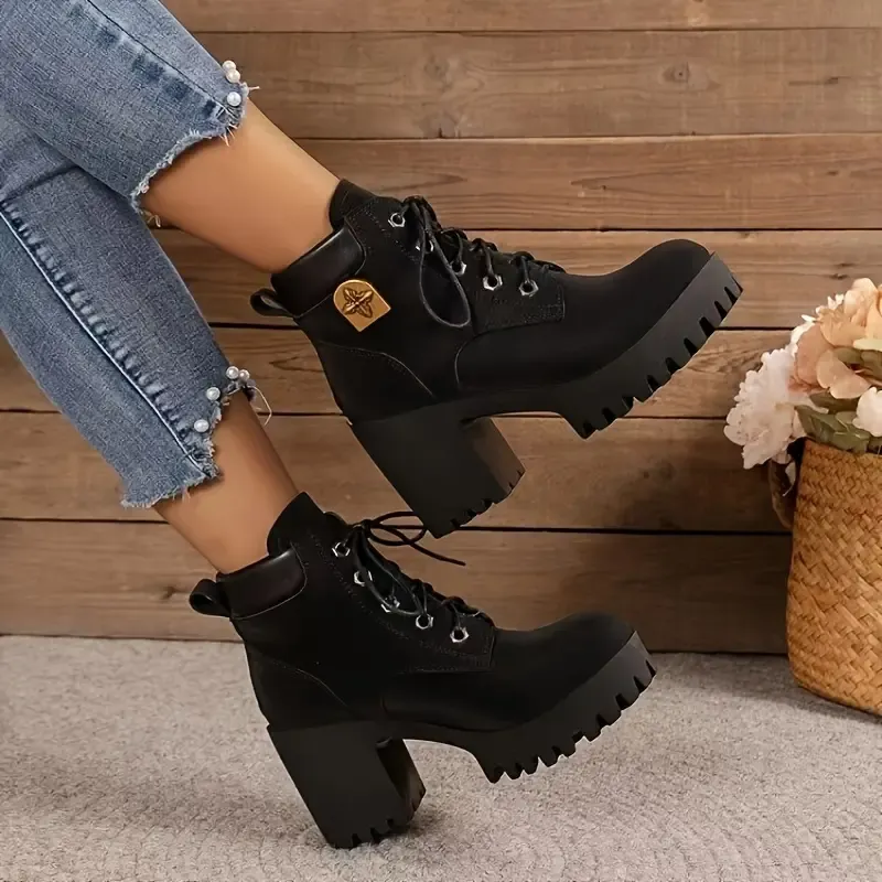 🔥Last Day Promotion 50% OFF - Women's Fashion Chunky Heel Orthopaedic Short Boots