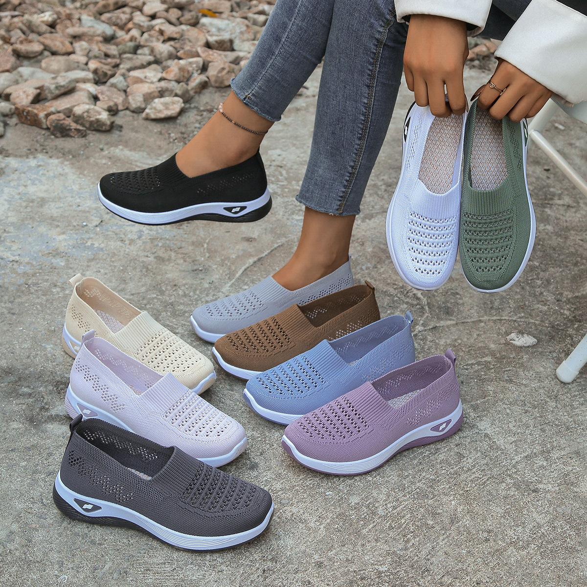 🔥Last Day Promotion 50% OFF - Women's Lightweight Breathable Soft-Sole Walking Shoes