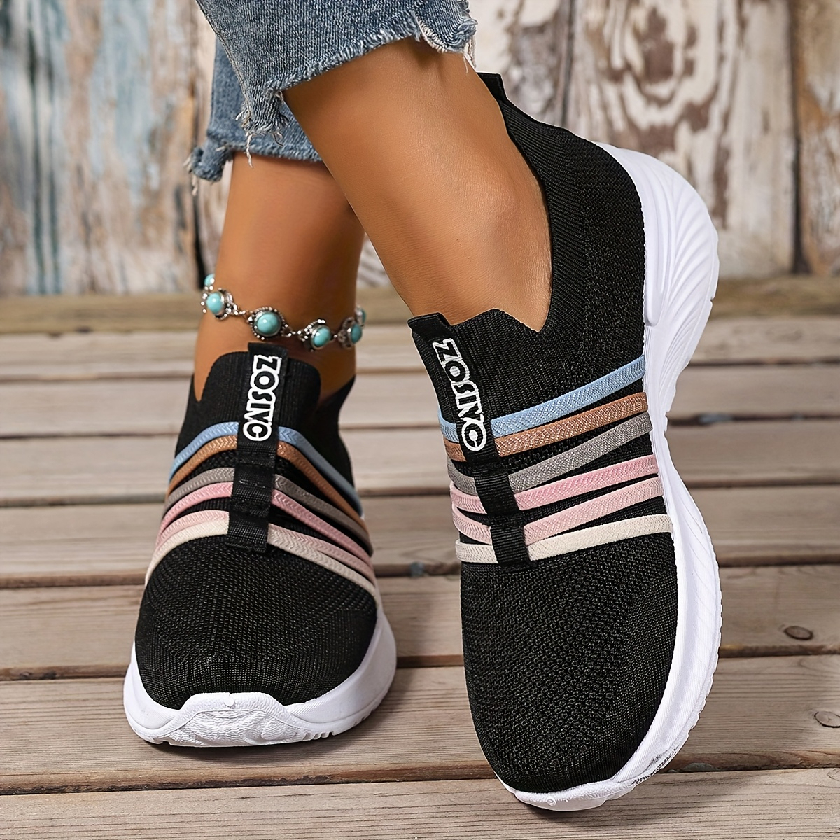 🔥Last Day Promotion 50% OFF - Women's Water-Colour Striped Breathable Casual Shoes