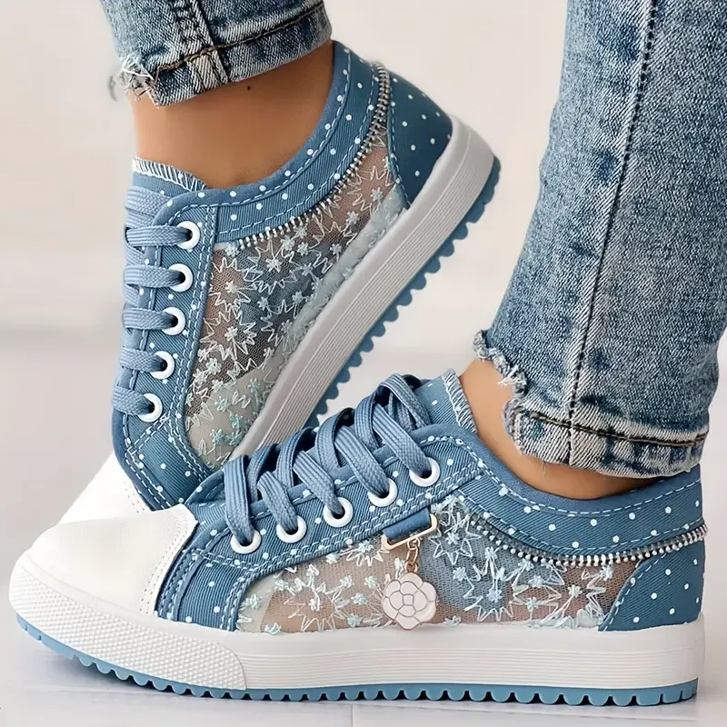 🔥Last Day 50% OFF - Orthopaedic Denim Mesh Sneakers for Women: Ultra-Comfortable Pain Relief Walking Shoes