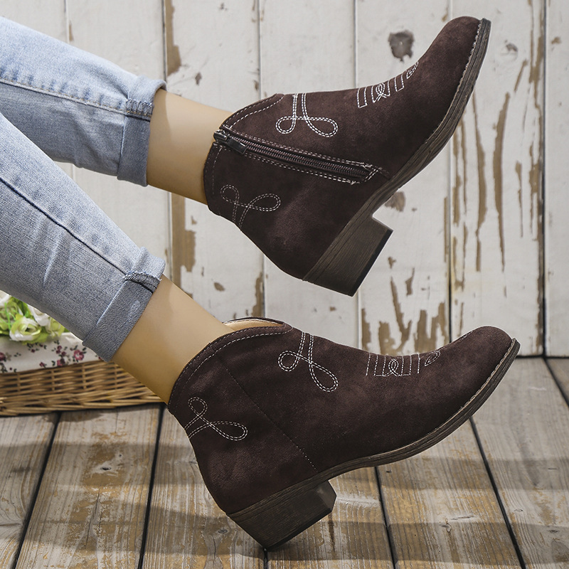 🔥Last Day Promotion 50% OFF - Women's Fashion Chunky Heeled Ankle Boots