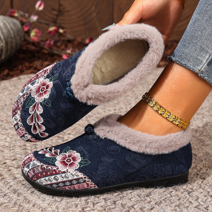🔥Last Day Promotion 50% OFF - Women's Winter Warm Comfortable Floral Ankle Boots