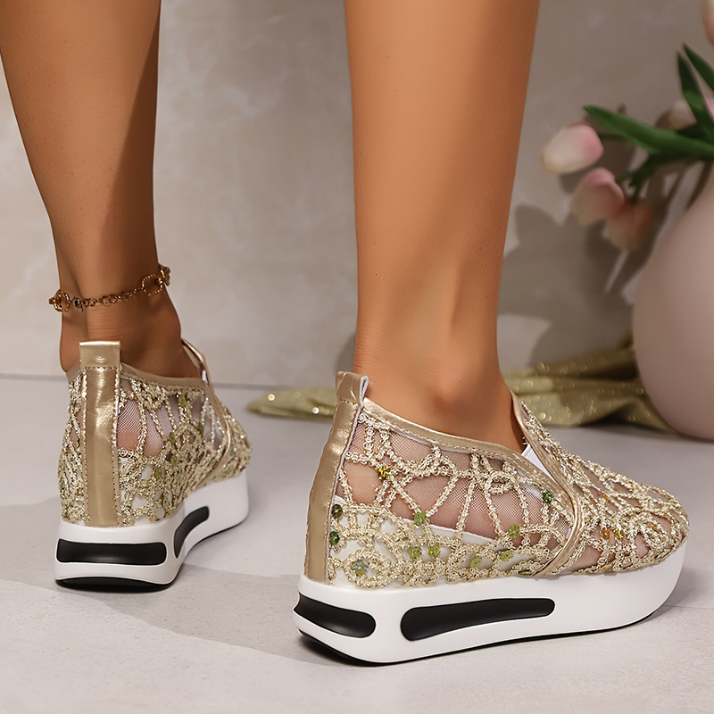 🔥Last Day Promotion 50% OFF - Women's High Rise Sequin Casual Sports Shoes