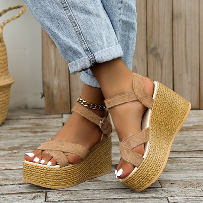 🔥Last Day Promotion 50% OFF - Women's Slope Heel Thick Bottom Orthopaedic Sandals