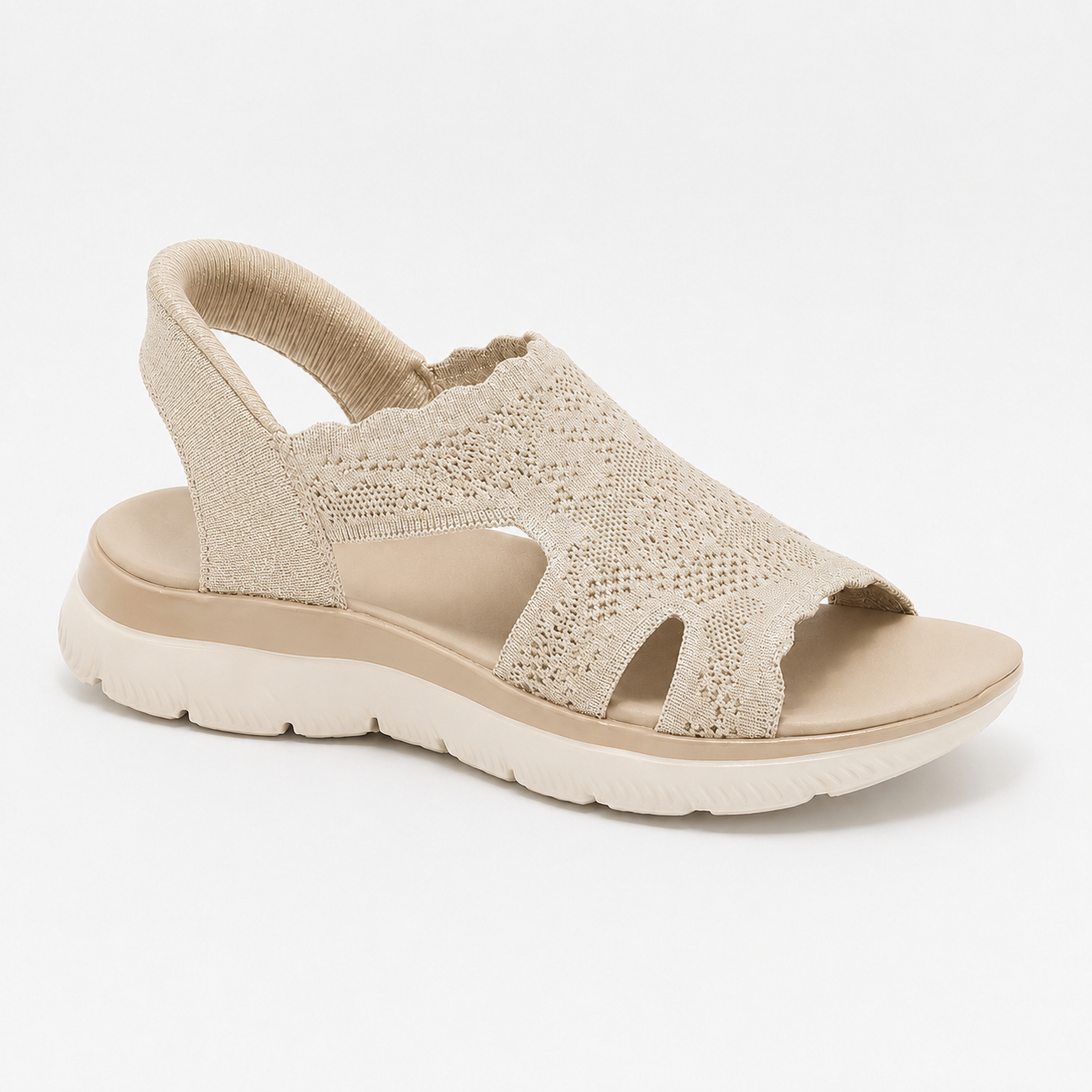 🔥Last Day 50% OFF - Women's Breathable Knit Slingback Open Toe Walking Sandals