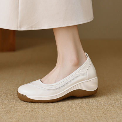 🔥Last Day Promotion 50% OFF - Women's Casual Thick Sole Orthopaedic Leather Shoes