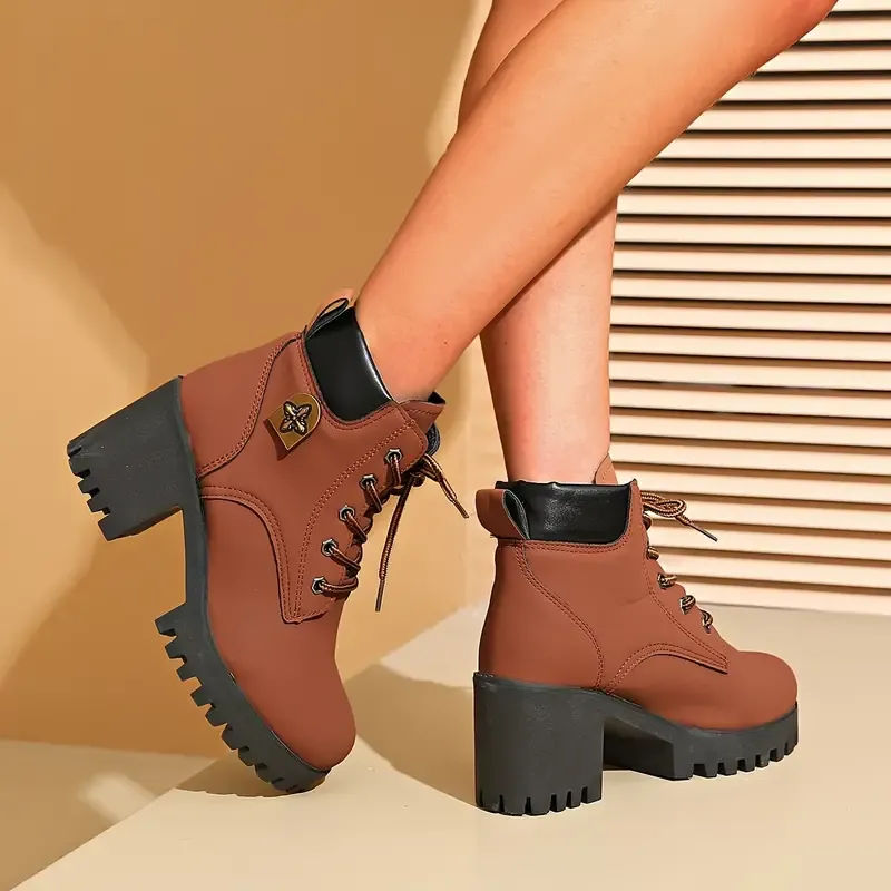 🔥Last Day Promotion 50% OFF - Women's Fashion Chunky Heel Orthopaedic Short Boots