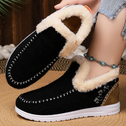 🔥Last Day Promotion 50% OFF - Women's Handcrafted Comfortable Slip-On Snow Boots