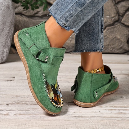 🔥Last Day 50% OFF - Women's Casual Slip-On Kitten-Print Orthopaedic Loafers - Wide Fit, Cushioned Sole Pain Relief