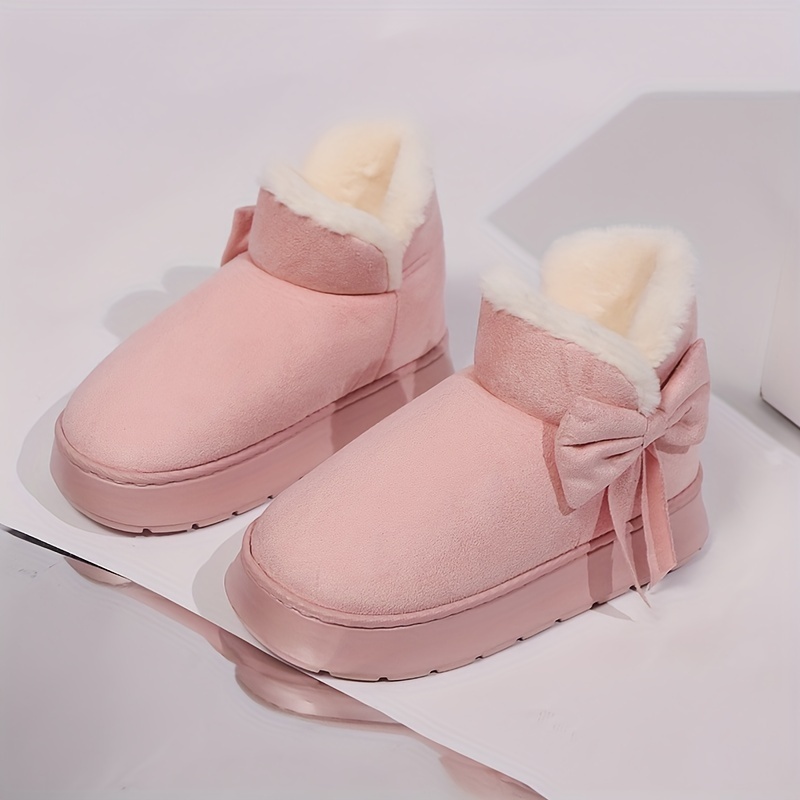 🔥Last Day Promotion 50% OFF - Women's Elegant Bow-Adorned Cozy Plush-Lined  Snow Boots
