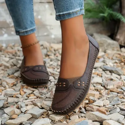 🔥Last Day Promotion 50% OFF - Women's Breathable Vintage Style Leather Loafers