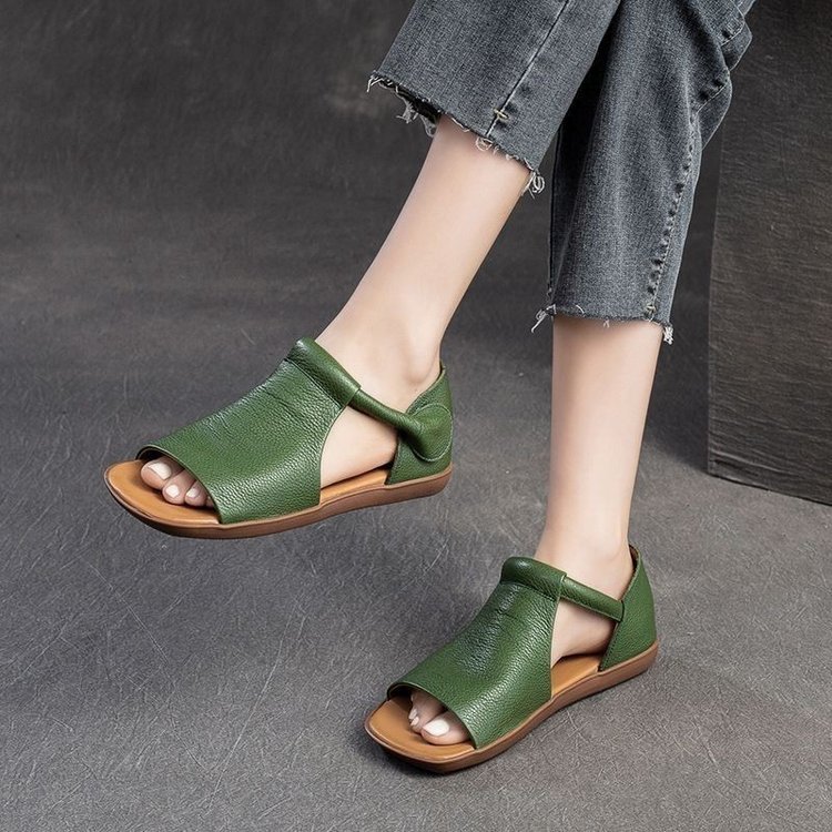 🔥Last Day Promotion 50% OFF - Women's Vintage-Style Genuine Leather Casual Sandals