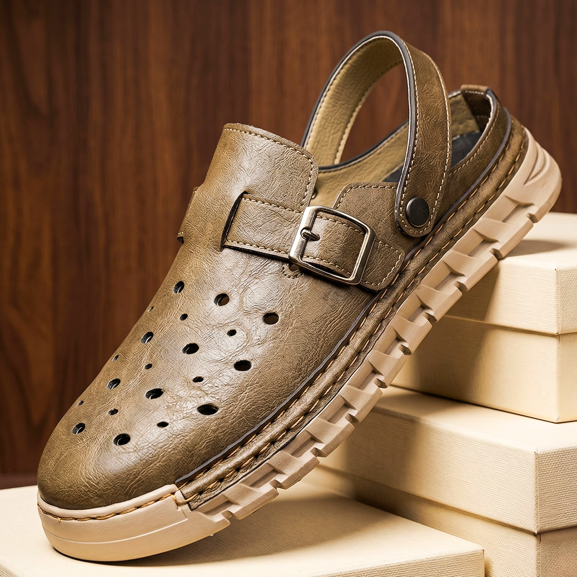 🔥LAST DAY - 50% OFF🛒Men's Comfortable Breathable Leather Sandals