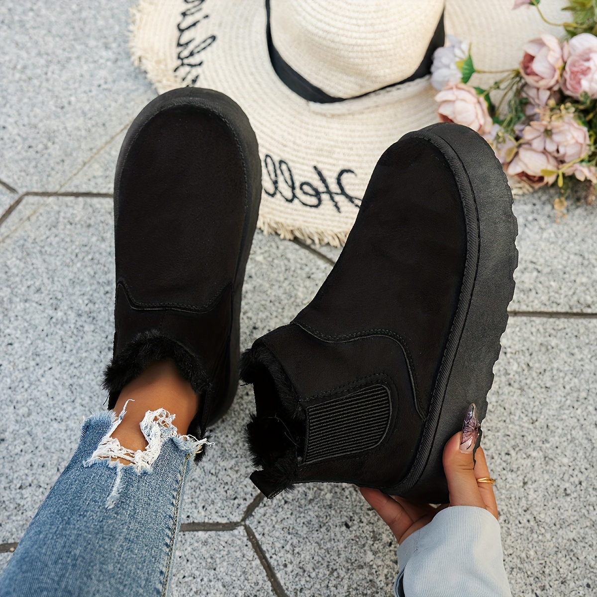 🔥Last Day Promotion 50% OFF - Women's Warm Fleece-Lined Ankle Boots