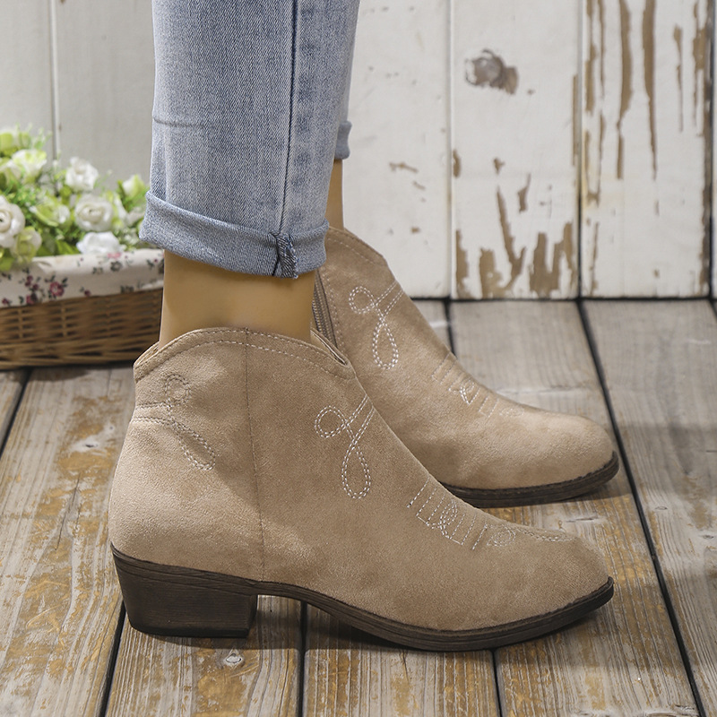 🔥Last Day Promotion 50% OFF - Women's Fashion Chunky Heeled Ankle Boo