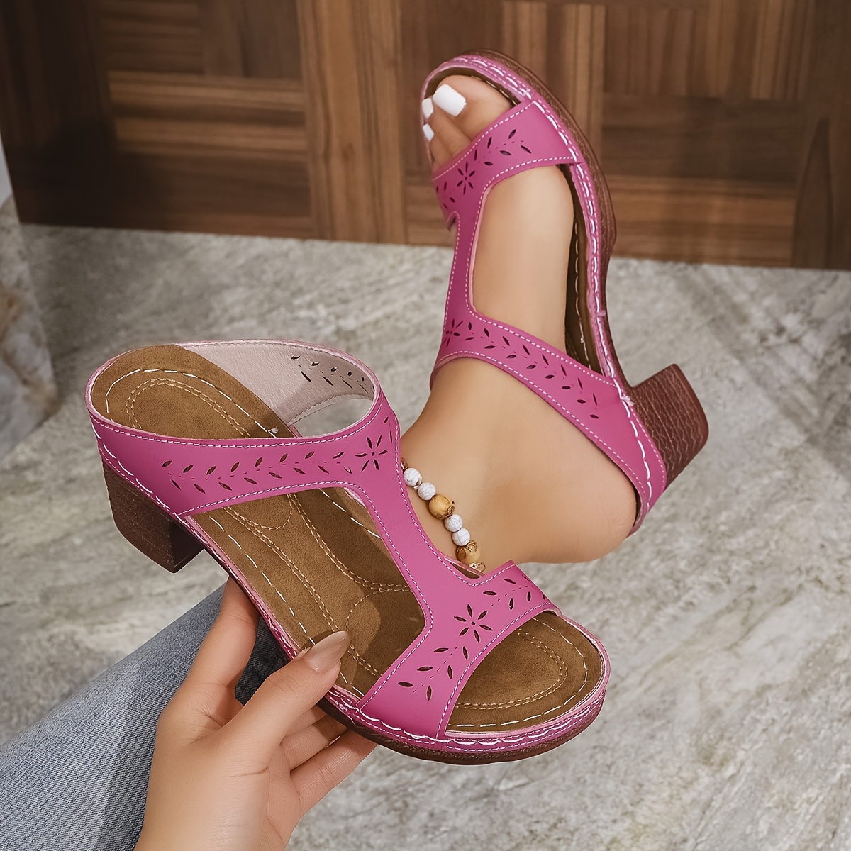 🔥Last Day Promotion 50% OFF - Women's New Chunky Heel Orthopaedic San