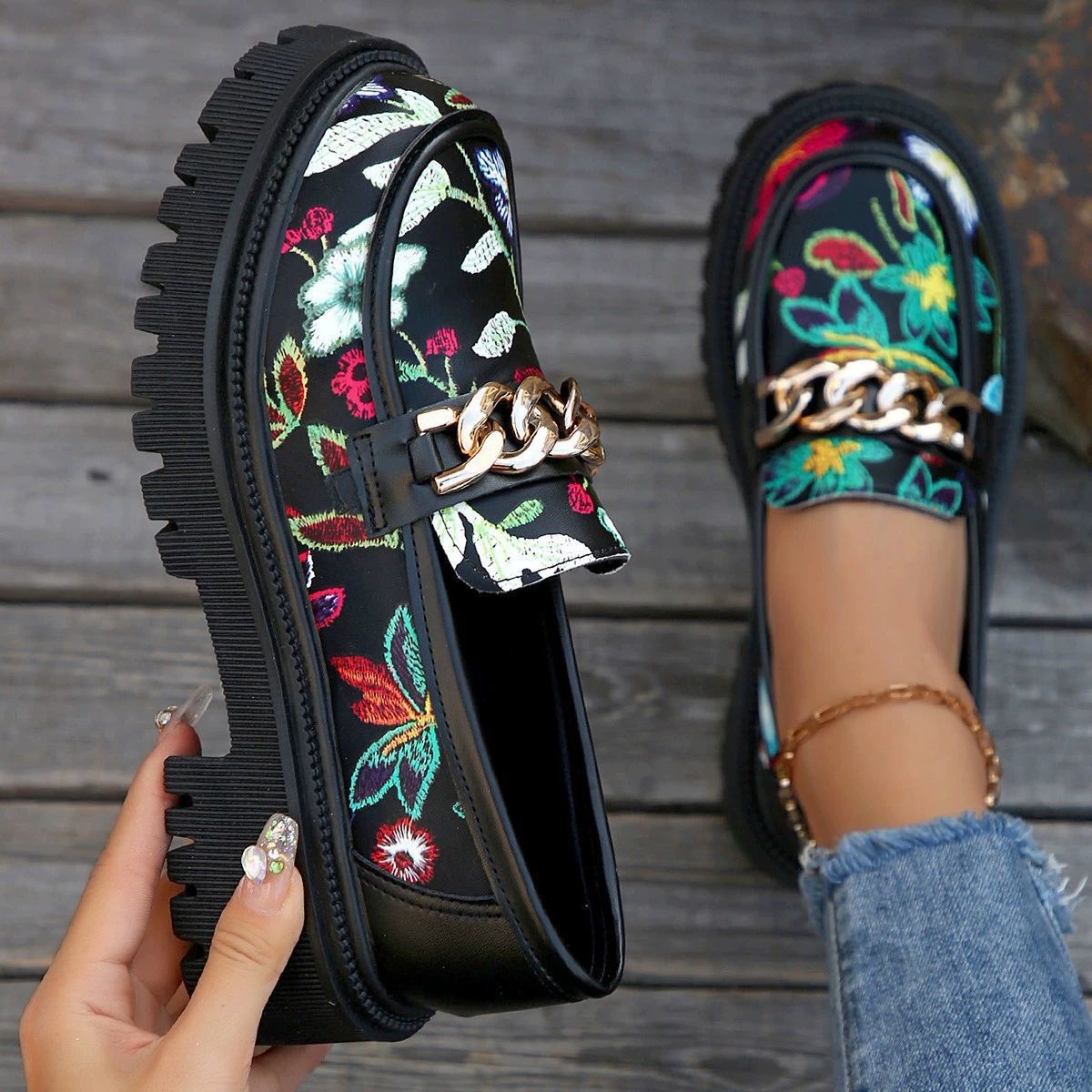 🔥Last Day Promotion 50% OFF - Women’s Ultra-Comfortable Thick-Soled Genuine Leather Orthopaedic Loafers