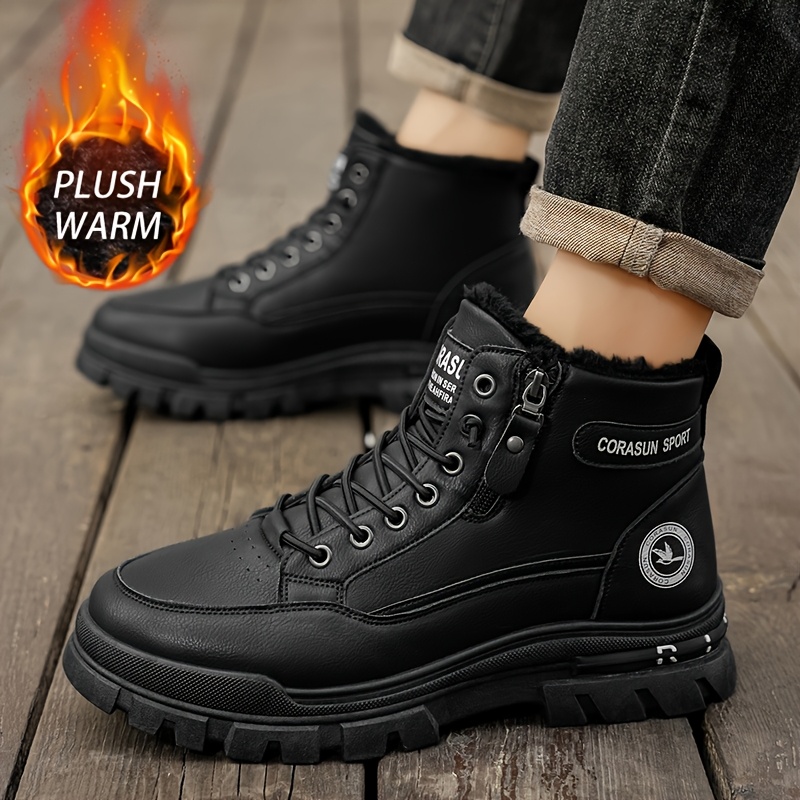 🔥Last Day! 50% OFF - Men's Non-Slip Thermal Leather Snow Boots