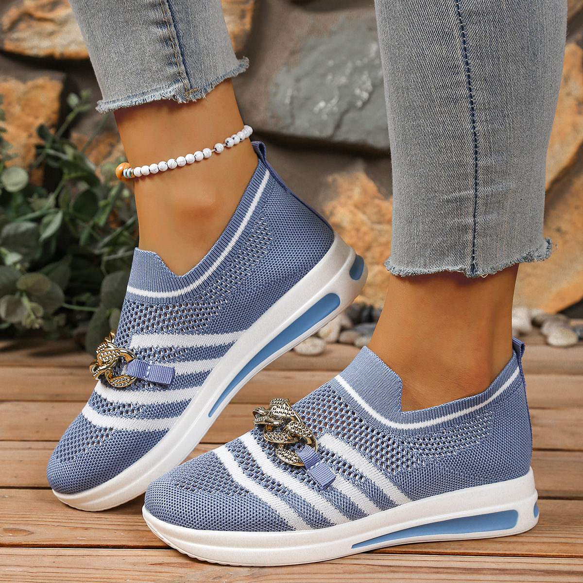 🔥Last Day Promotion 50% OFF - Women's Breathable Slope Heel Soft Sole Orthopaedic Casual Shoes