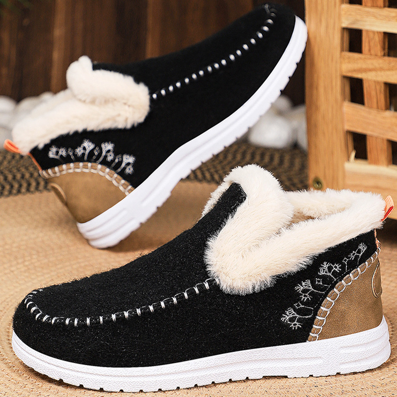 🔥Last Day Promotion 50% OFF - Women's Handcrafted Comfortable Slip-On Snow Boots