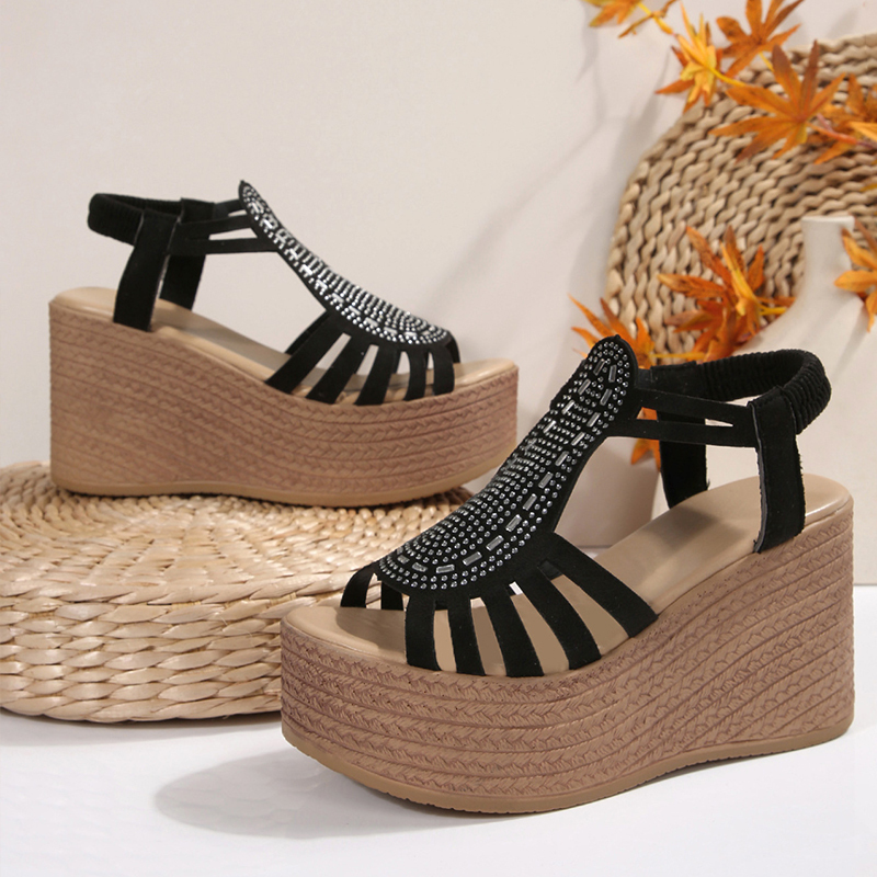 🔥Last Day Promotion 50% OFF - Women’s Rhinestone-Embellished Thick-Soled Orthopaedic Sandals