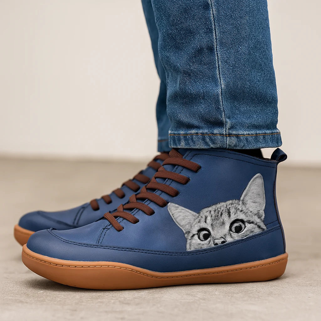 🔥Last Day Promotion 50% OFF - Women's Comfortable Cat Print Orthopaedic Sneakers
