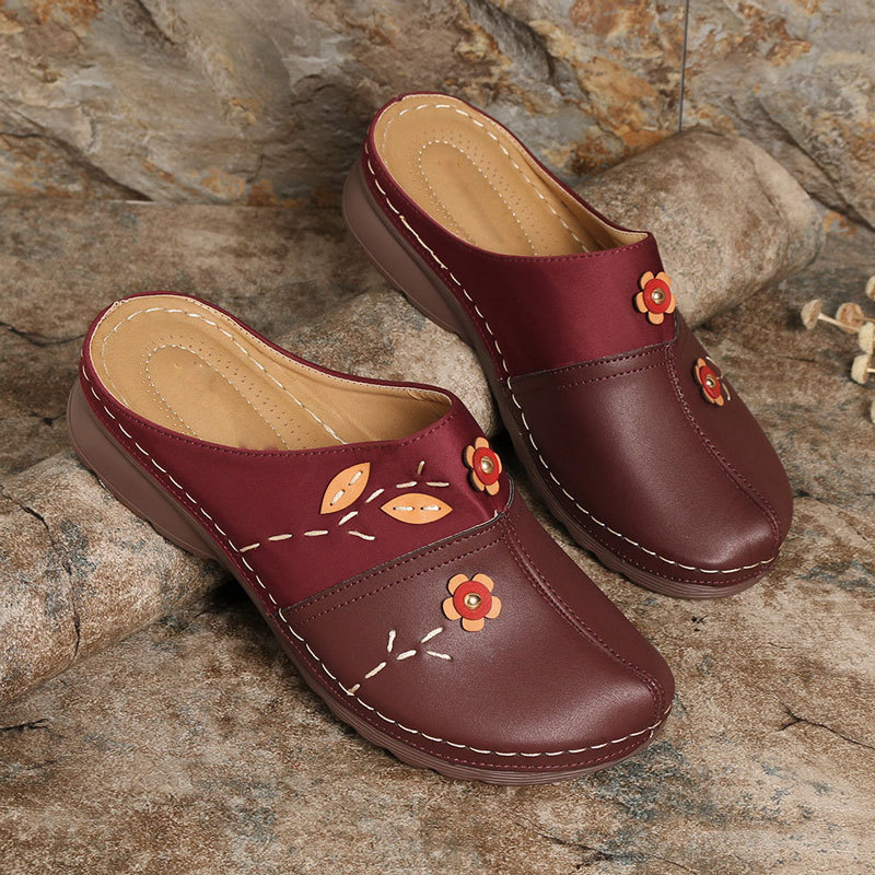 🔥Last Day Promotion 50% OFF - Women's Casual Leather Wedge Sandals