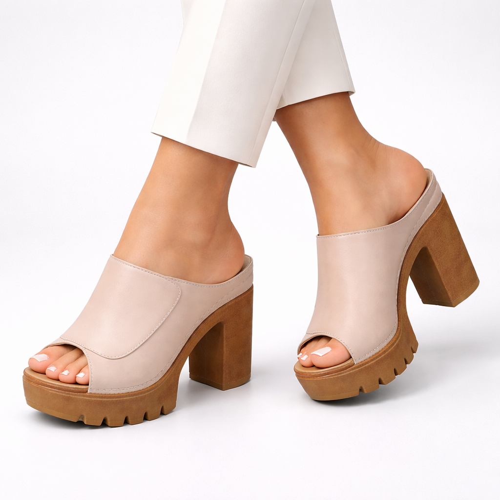 🔥Last Day Promotion 50% OFF - Women’s Platform Leather Orthopaedic Heels