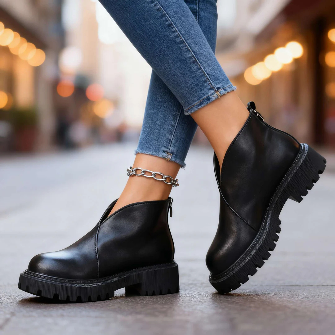 🔥Last Day Promotion 50% OFF - Women's Fashionable Chunky Heel Leather