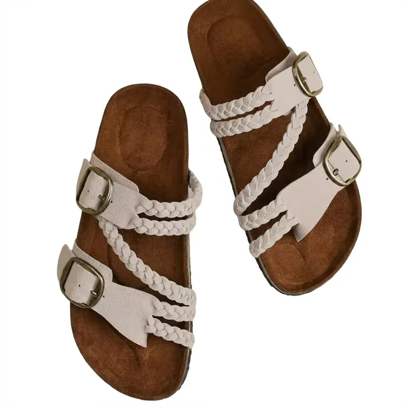 🔥Last Day Promotion 50% Off - Braided Cork Sandals | Orthotic Cushioning & All-Day Comfort