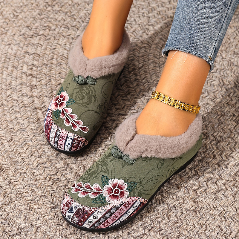 🔥Last Day Promotion 50% OFF - Women's Winter Warm Comfortable Floral Ankle Boots