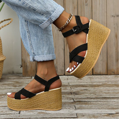 🔥Last Day Promotion 50% OFF - Women's Slope Heel Thick Bottom Orthopaedic Sandals
