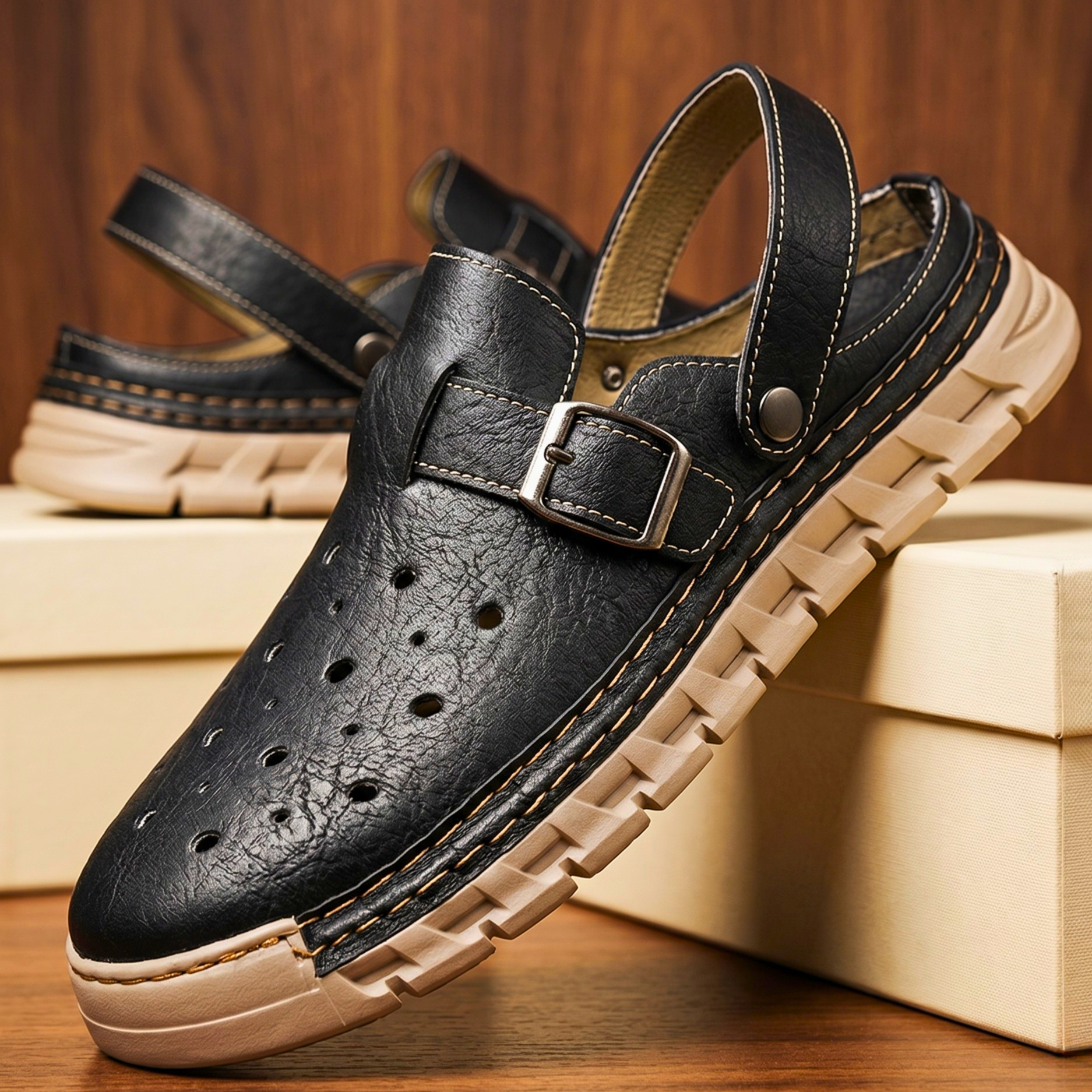 🔥LAST DAY - 50% OFF🛒Men's Comfortable Breathable Leather Sandals
