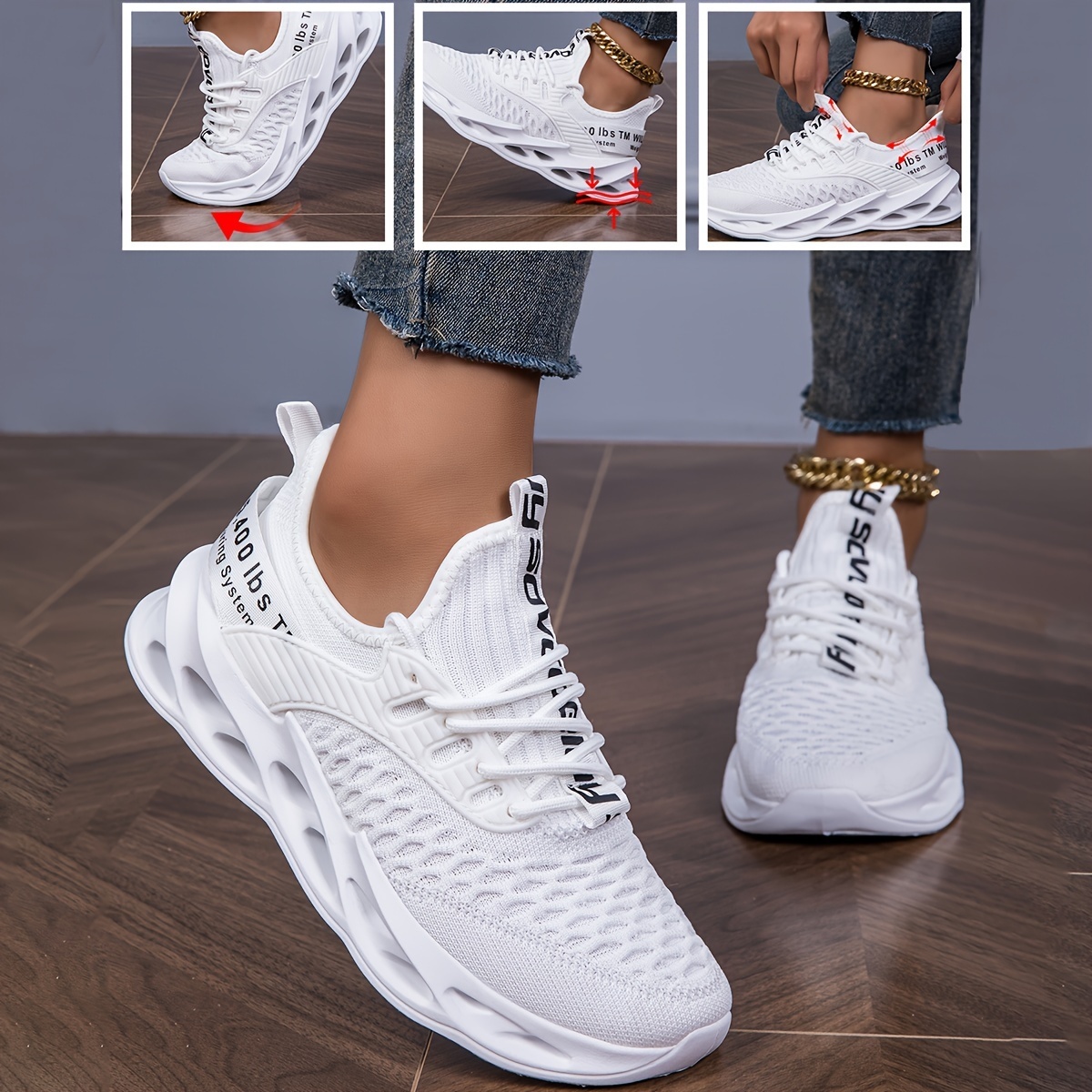 Women's New Breathable Shock-Absorbing Elastic Fashionable Sneakers
