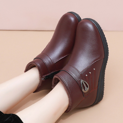 🔥Last Day Promotion 50% OFF - Women's Warm Soft-Sole Non-Slip Genuine Leather Boots