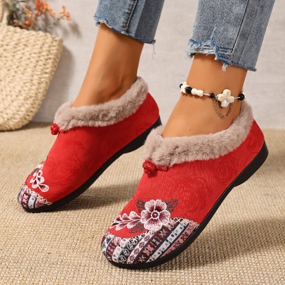 🔥Last Day Promotion 50% OFF - Women's Winter Warm Comfortable Floral Ankle Boots