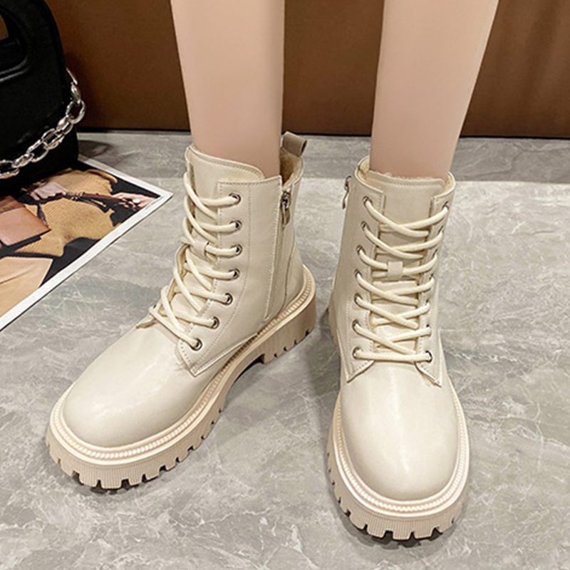 🔥Last Day Promotion 50% OFF - Women's Non-slip Warm Mid-heeled Leather Boots