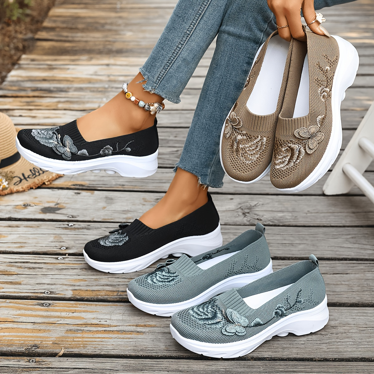 🔥Last Day Promotion 50% OFF - Women's Embroidered Comfortable Breathable Casual Shoes