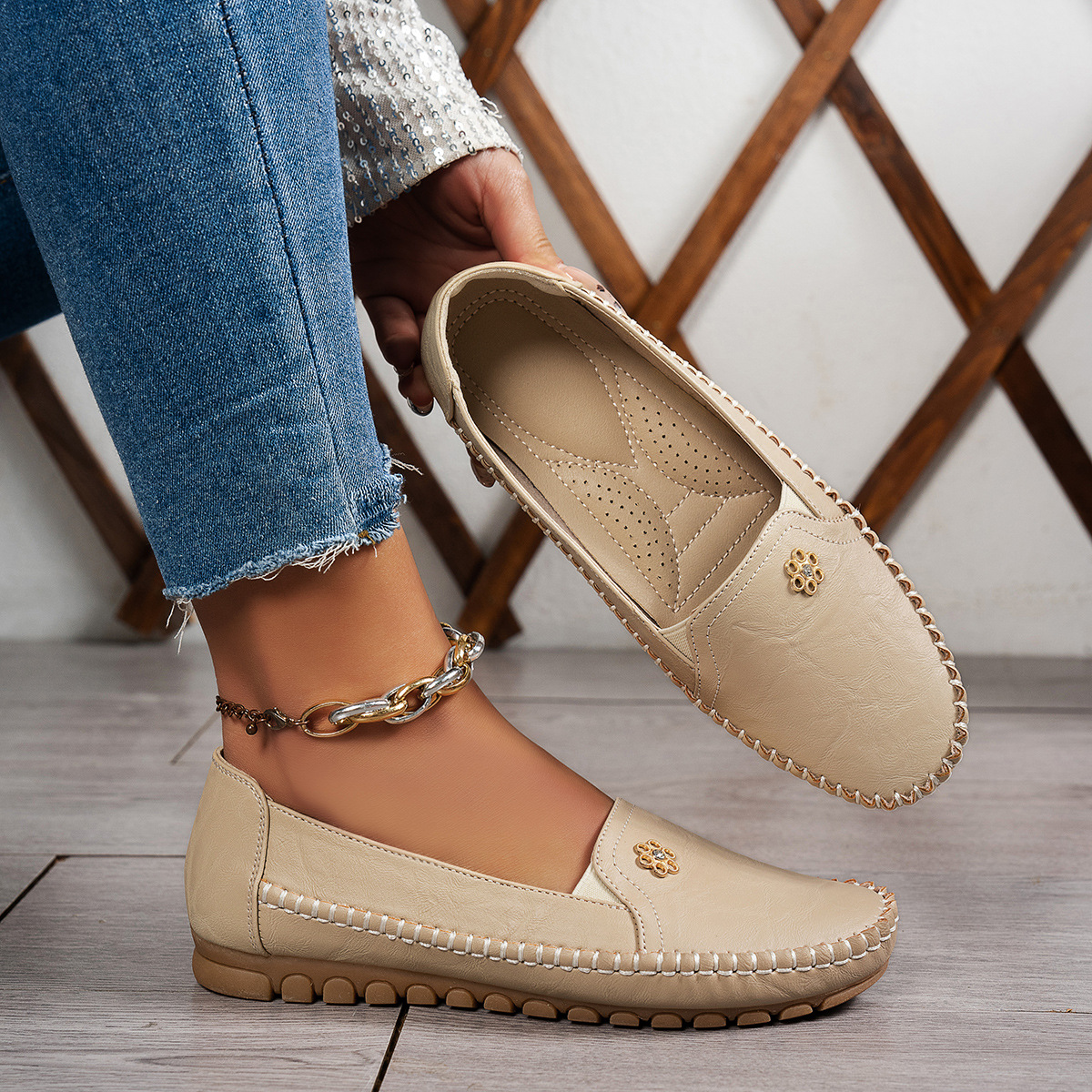 🔥Last Day Promotion 50% OFF - Genuine Leather Slip-On Moccasin Walking Loafers