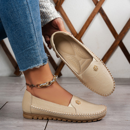 🔥Last Day Promotion 50% OFF - Genuine Leather Slip-On Moccasin Walking Loafers