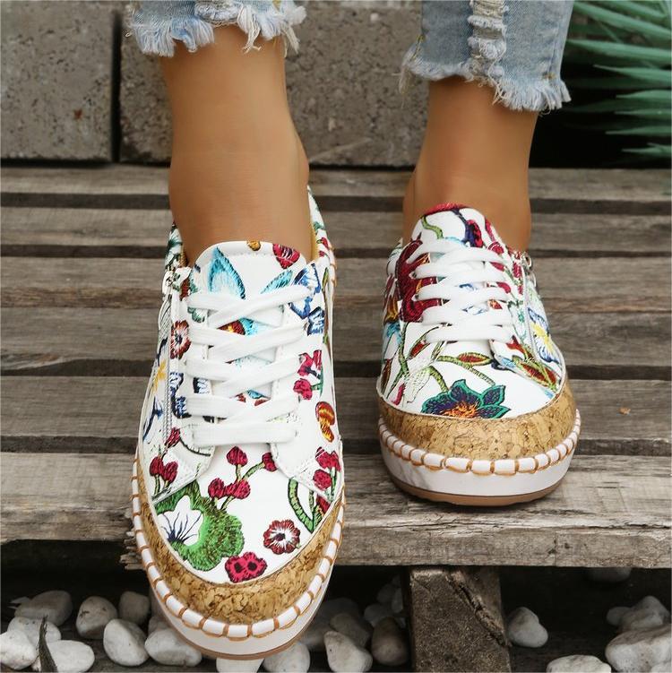 🔥Last Day Promotion 50% OFF - Women's Fashion Hand Embroidered Orthopaedic Sneakers