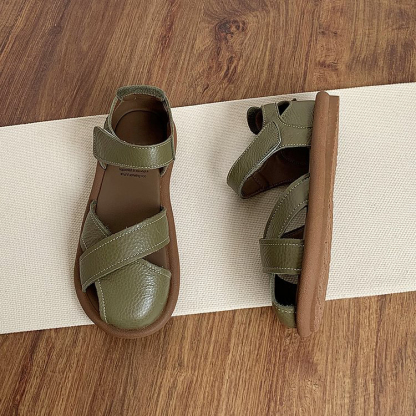 Women's Cross-strap Hollow Breathable Velcro Sandals