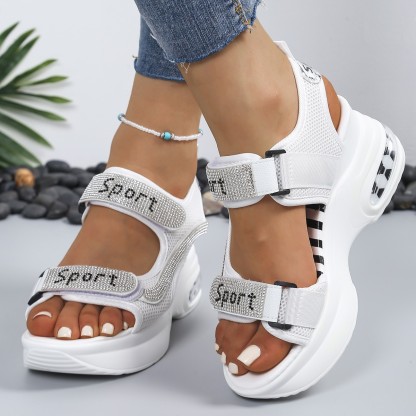 🔥Last Day Promotion 50% OFF - Women's Fashion Rhinestone Platform Orthopedic Sandals