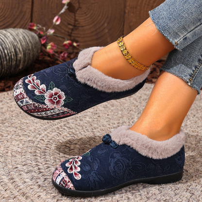 🔥Last Day Promotion 50% OFF - Women's Winter Warm Comfortable Floral Ankle Boots
