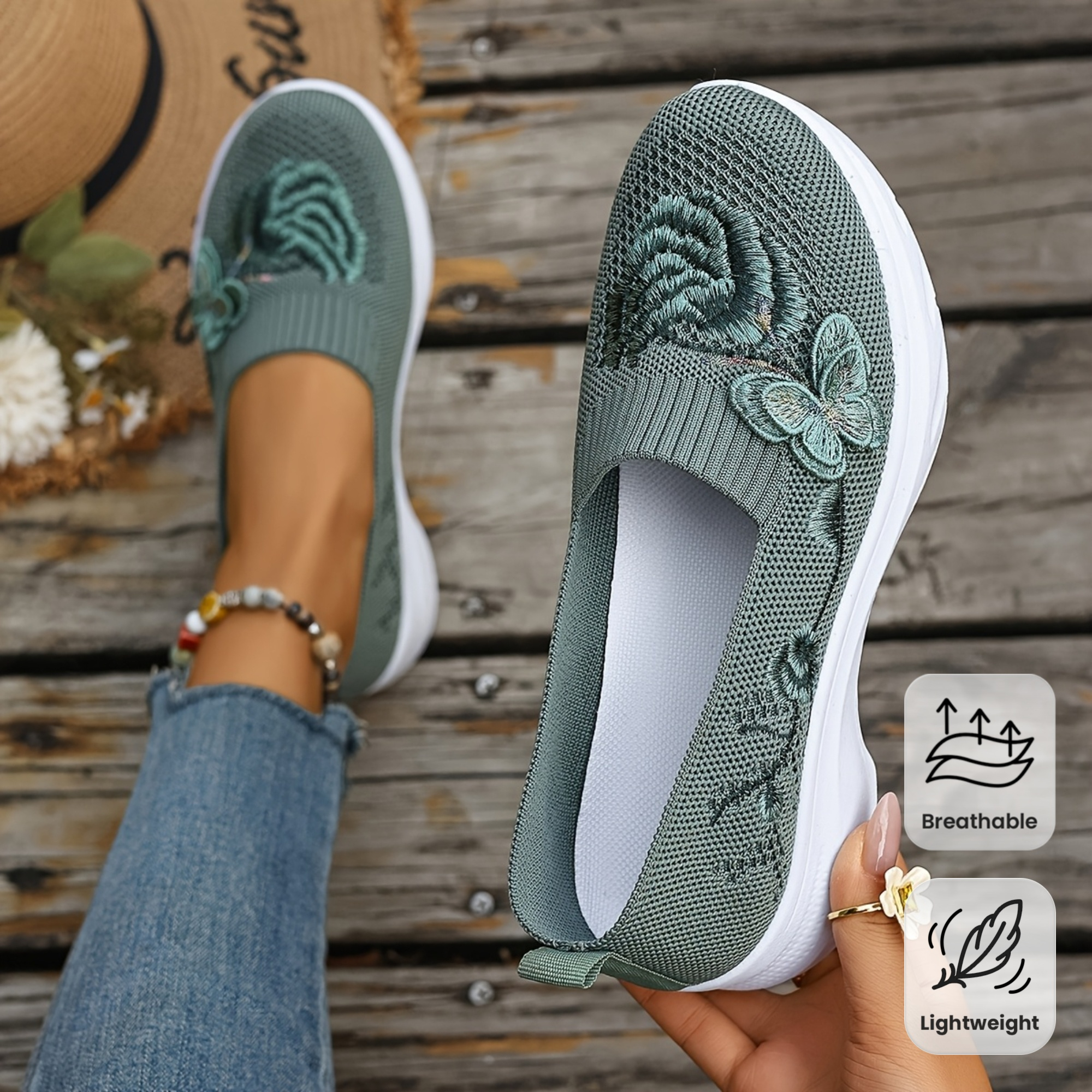 🔥Last Day Promotion 50% OFF - Women's Embroidered Comfortable Breathable Casual Shoes