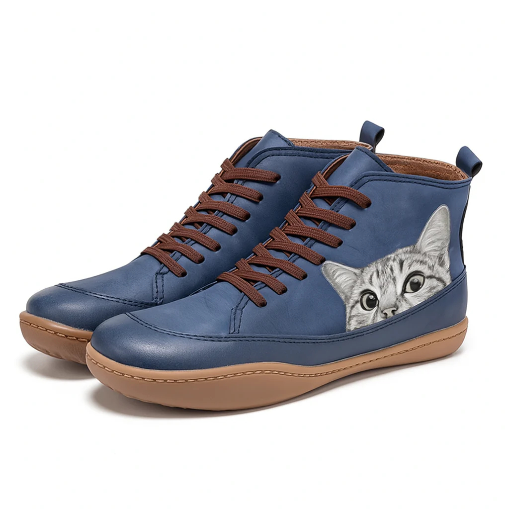 🔥Last Day Promotion 50% OFF - Women's Comfortable Cat Print Orthopaedic Sneakers