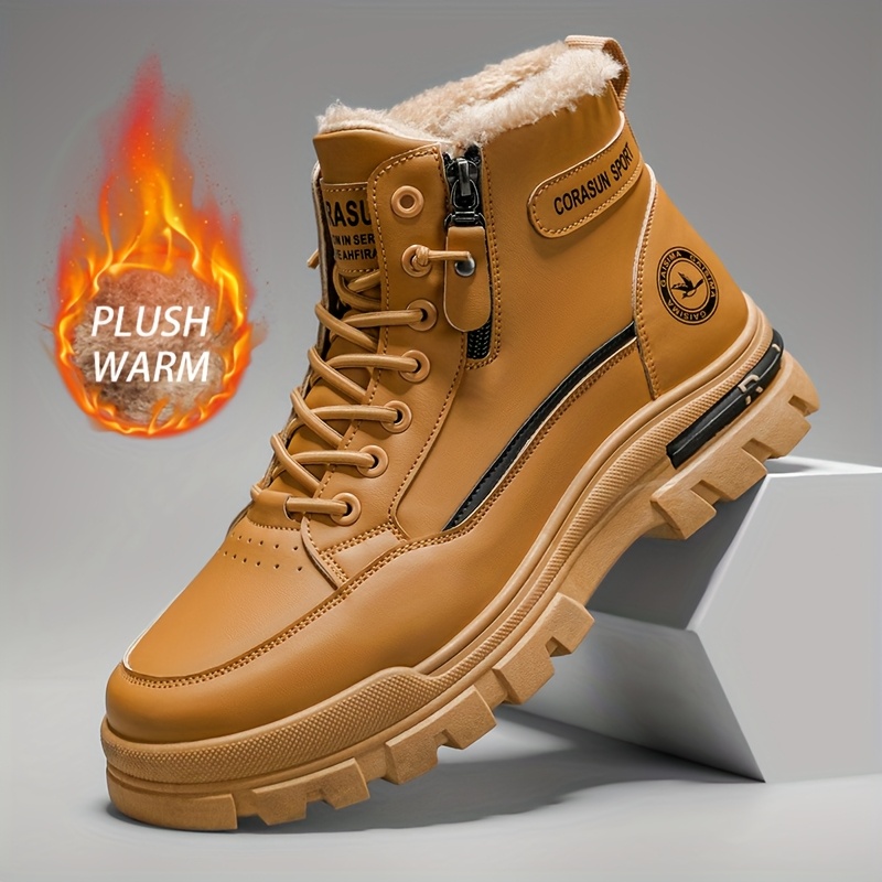 🔥Last Day! 50% OFF - Men's Non-Slip Thermal Leather Snow Boots