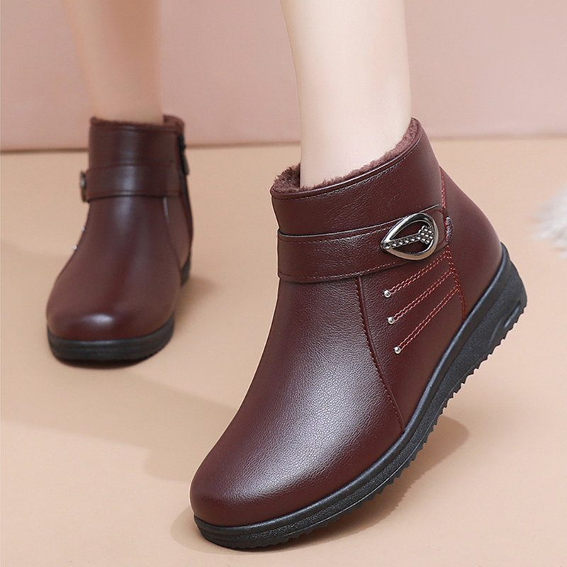 🔥Last Day Promotion 50% OFF - Women's Warm Soft-Sole Non-Slip Genuine Leather Boots
