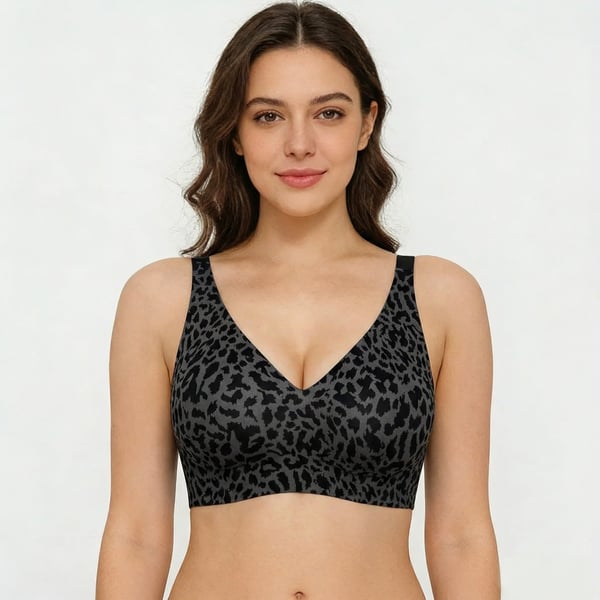 🔥LAST DAY 70% OFF - Super Firming Leopard Print Jelly Bra | Women Wirefree Bras 👍No More Sagging Breasts